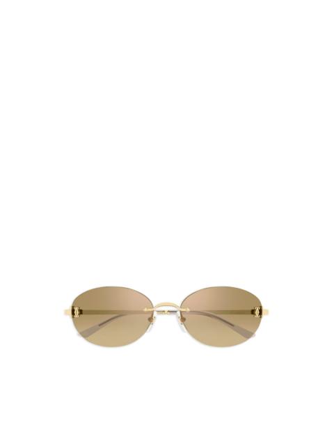 oval rimless sunglasses