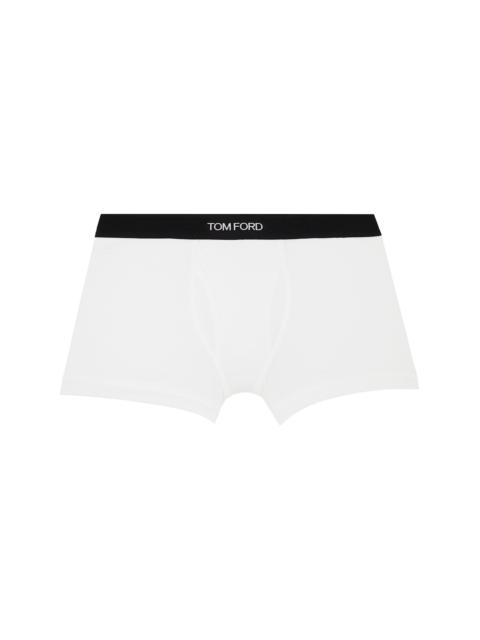 White Cotton Boxer Briefs