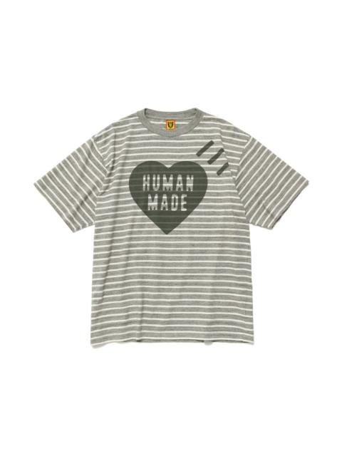 Human Made Striped Heart T-Shirt Grey