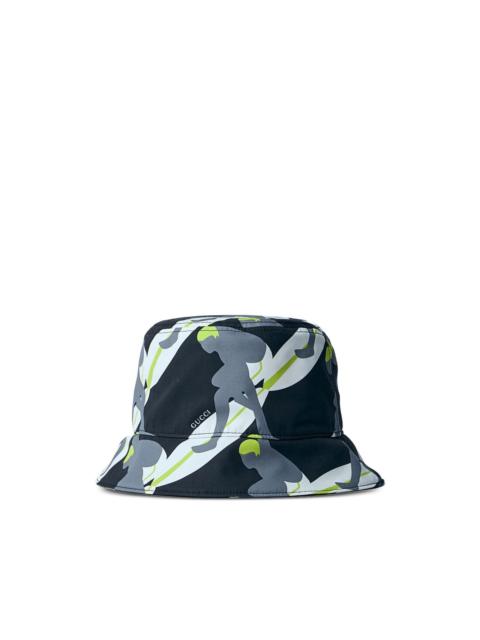 Allover Gucci surfer-print bucket hat
