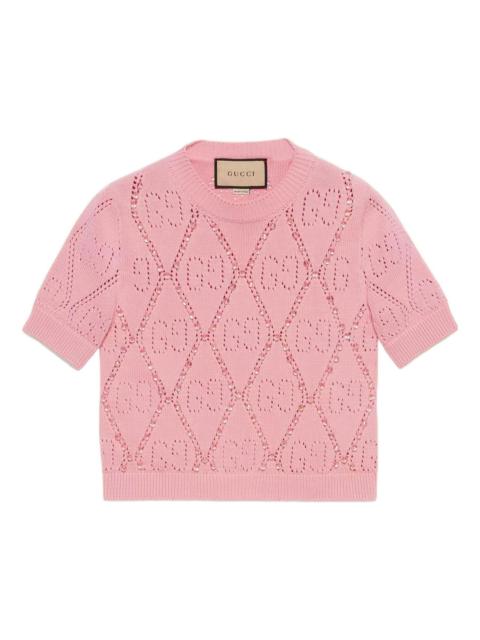 (WMNS) Gucci GG Cotton Beaded Shirt 'Pink' 691710-XKCAT-5307