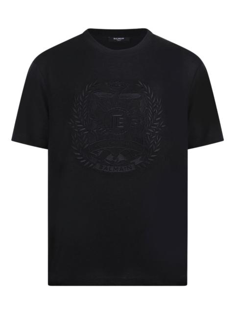 crest embroidered T-shirt