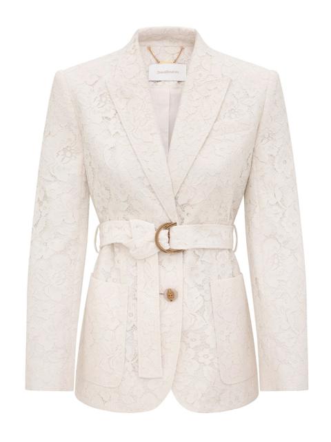 LUNA LACE BELTED BLAZER