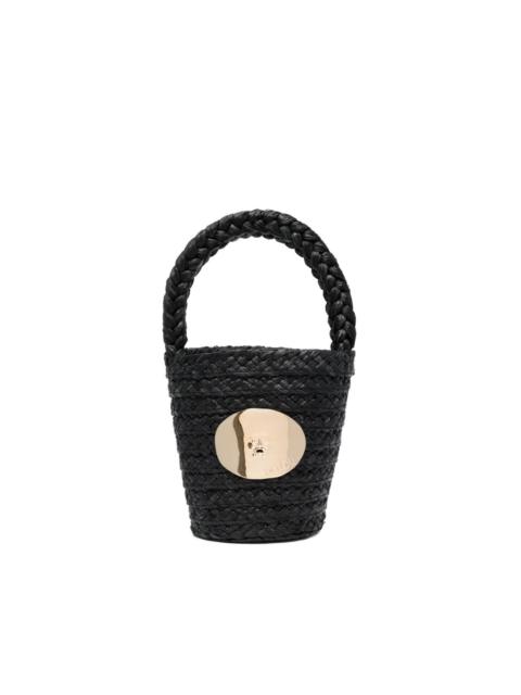 Iconic raffia bucket bag