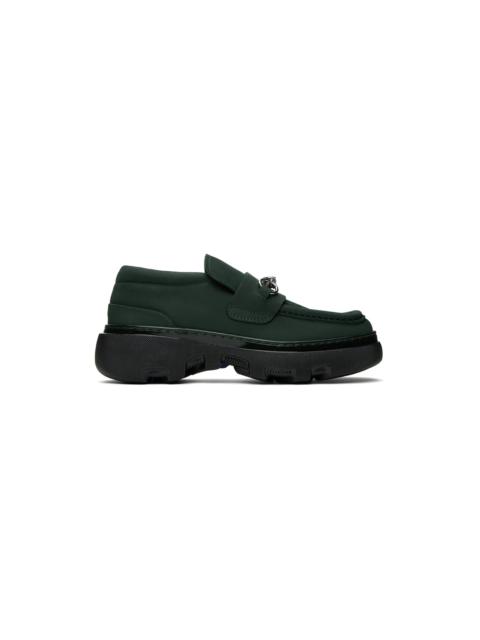 Green Nubuck Creeper Clamp Loafers