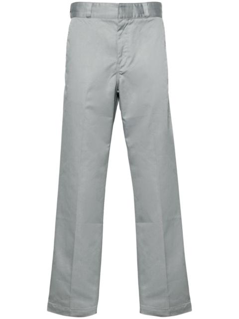 pressed-crease straight-leg trousers