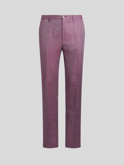 SLUB LINEN-BLEND TROUSERS