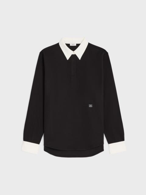 POLO SHIRT IN RIBBED COTTON JERSEY
