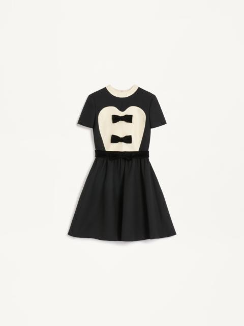 CREPE COUTURE SHORT DRESS WITH BOWS