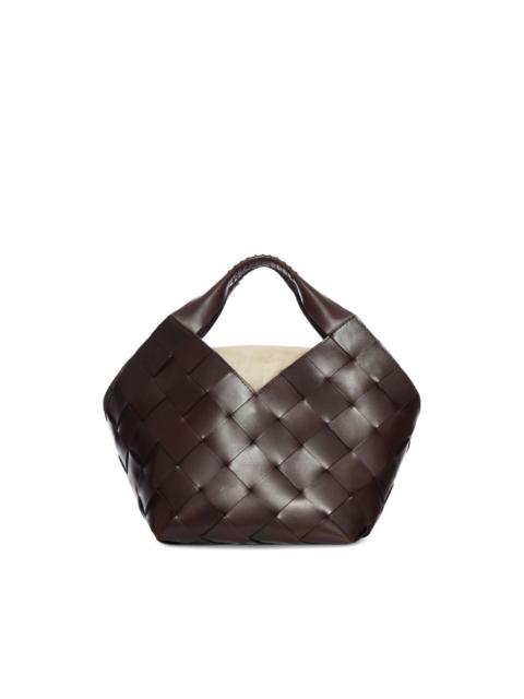 small woven-design tote bag