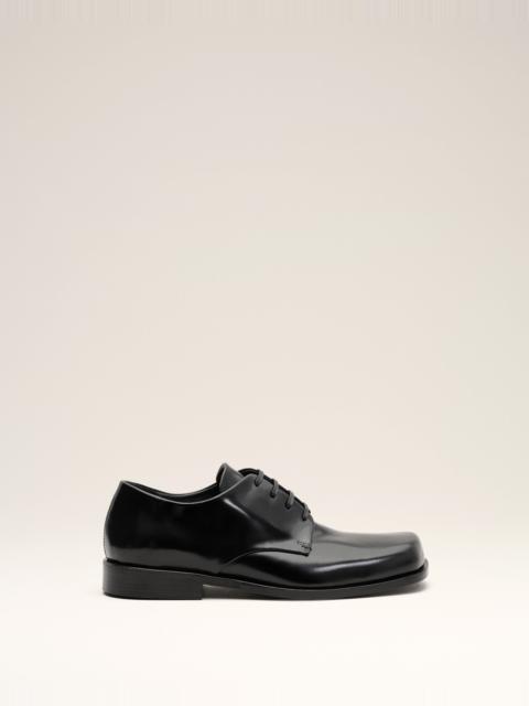 BLACK COW LEATHER DERBIES SHOES