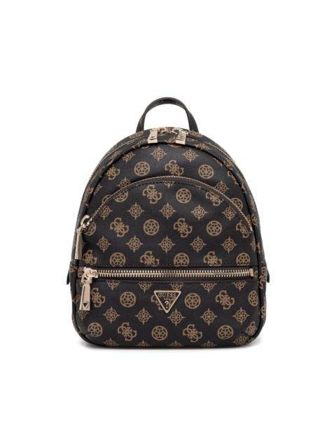monogram-pattern zip-around backpack