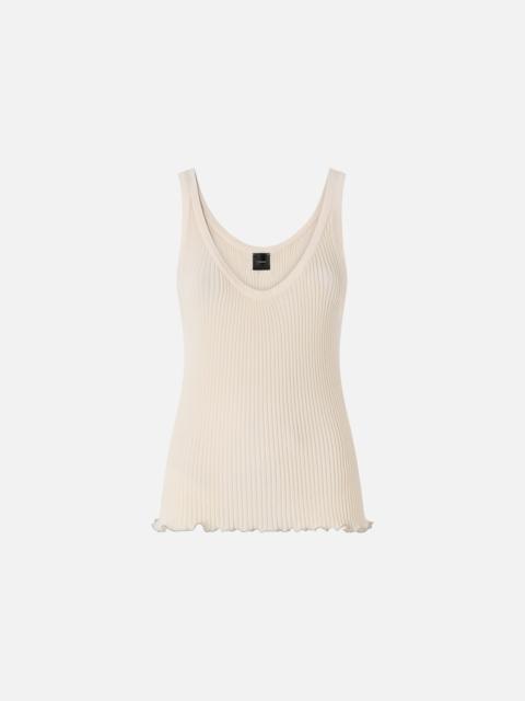 RIBBED VEST TOP WITH LOGO