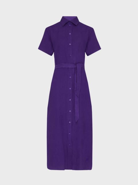 WOMEN LINEN SHIRT DRESS SOLID