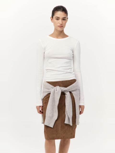 Organic Cotton Long Sleeve Top - White