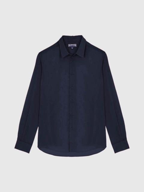 Unisex Cotton Voile Lightweight Shirt Solid