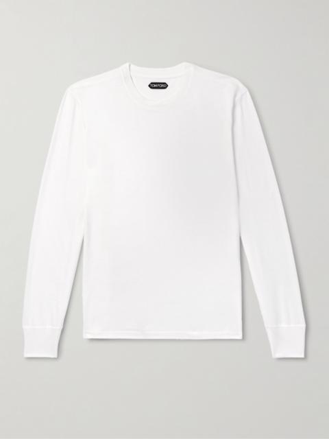Slim-Fit Lyocell and Cotton-Blend Jersey T-Shirt White