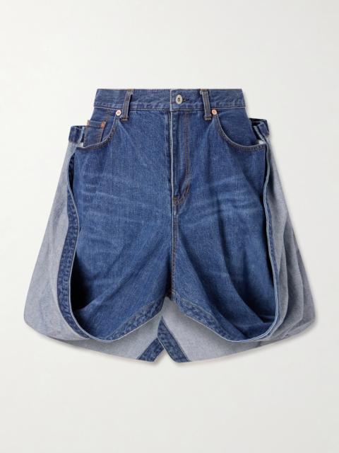 Sculptural Denim Mini Skirt