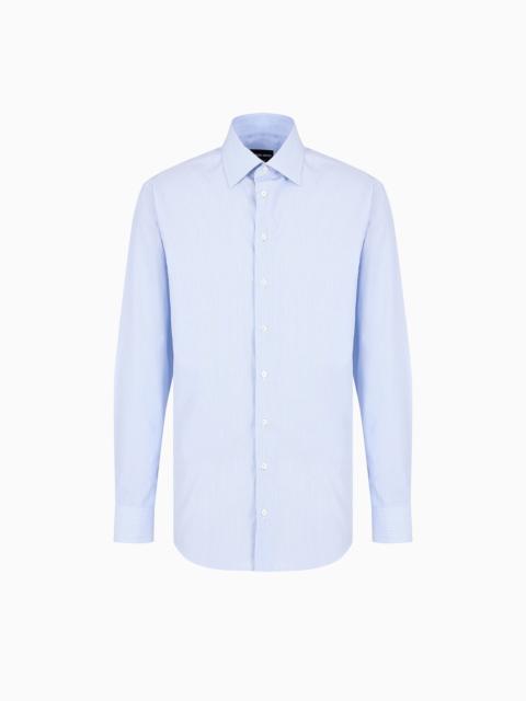 Regular-fit shirt made from micro-woven cotton