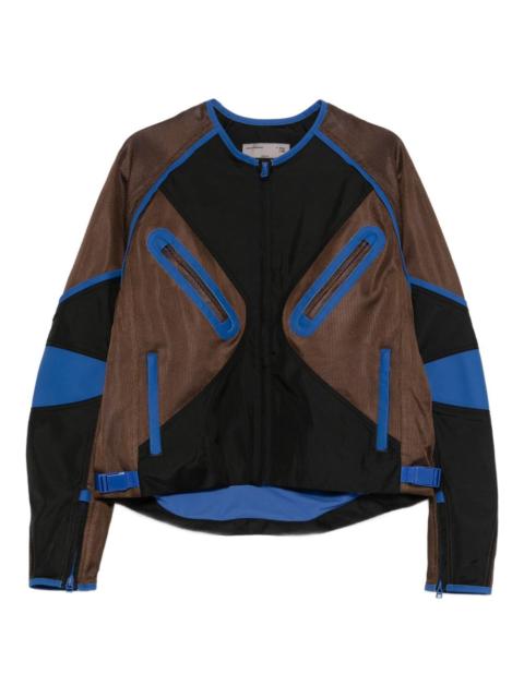 x Fox Lab zipped panelled moto jacket