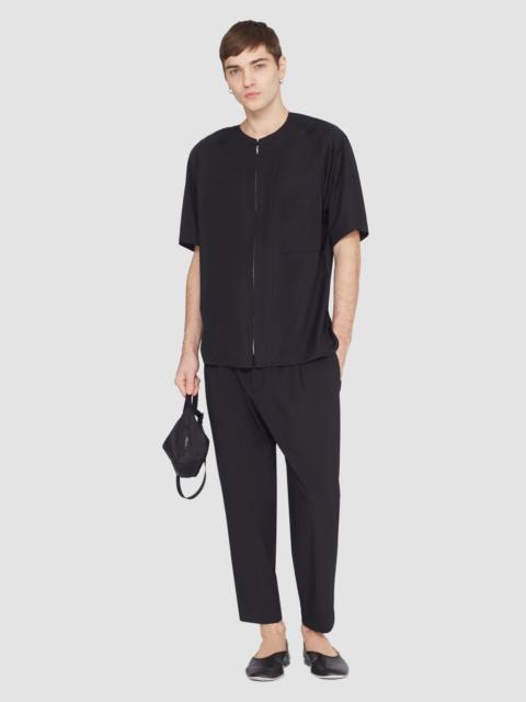 Short Sleeve Zip-Front Baseball Shirt