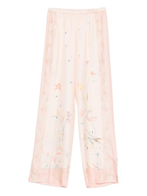 floral print trousers