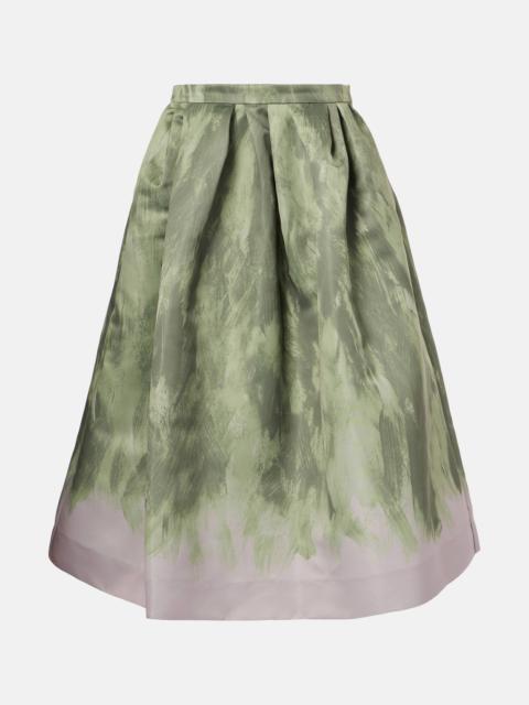 Satin midi skirt
