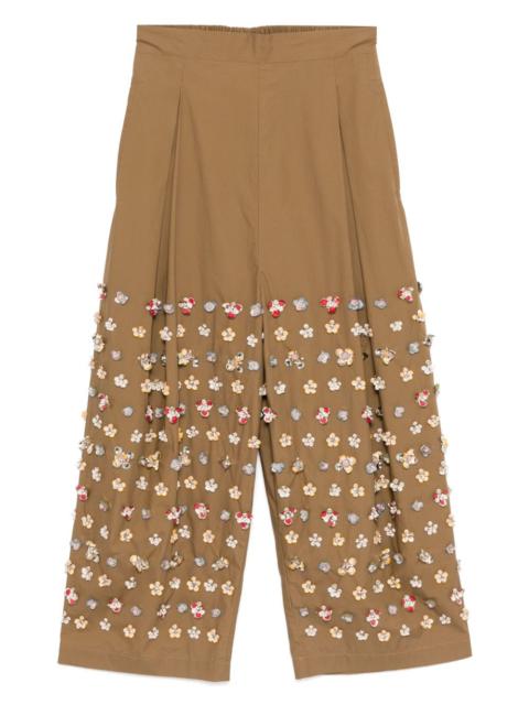 bead-embellished trousers