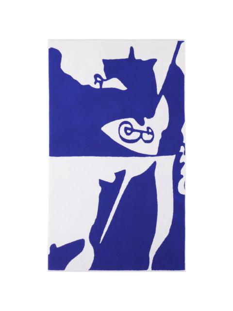 Navy & White Split EKD Beach Towel