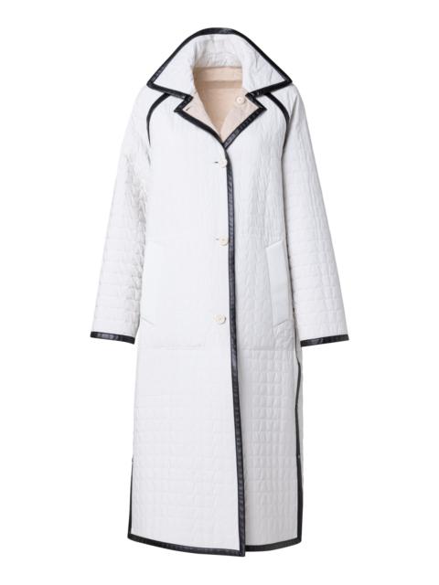 Kevin Lerit Reversible Quilted Taffeta Coat black/white