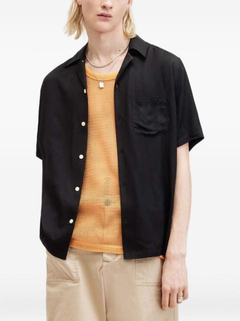 embroidered-sun motif shirt