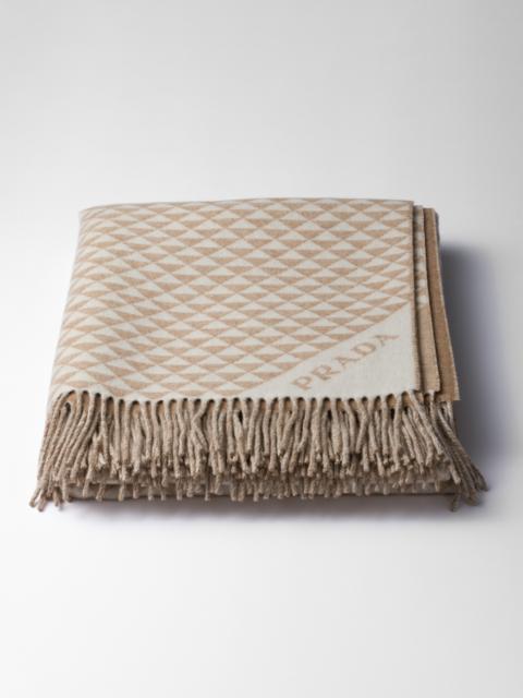 Symbole Double cashmere and wool throw
