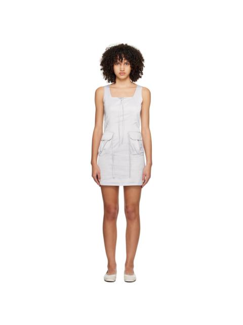 Gray Cargo Minidress