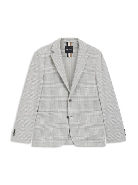 SLIM-FIT BLAZER IN CHECKED STRETCH FABRIC