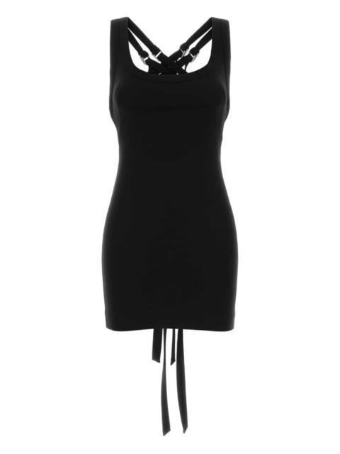 crossover-strap jersey dress