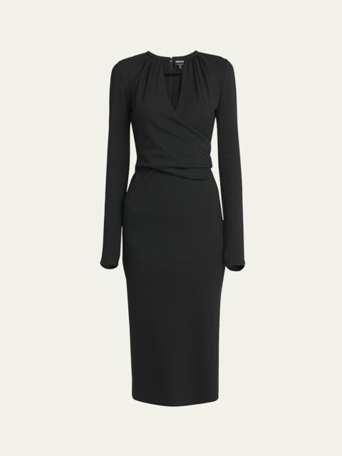 Keyhole Milano Jersey Sheath Dress