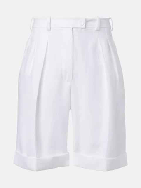 George linen Bermuda shorts