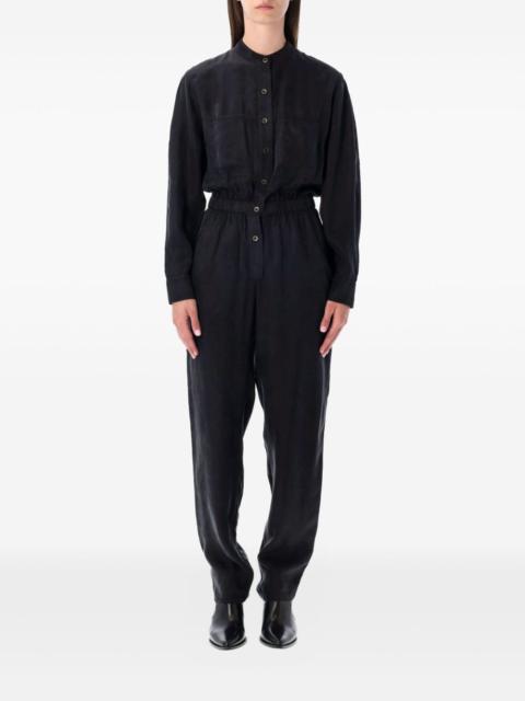 Zully button-fastening pocket jumpsuit