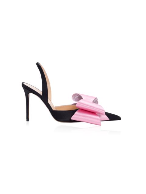 Le Cadeau Satin Slingback Pumps black