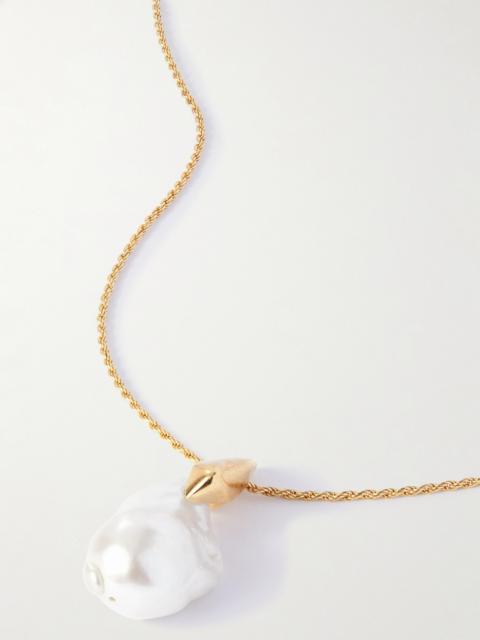Gold-tone Freshwater Pearl Necklace