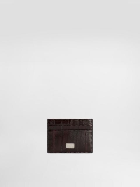 Eel leather card holder