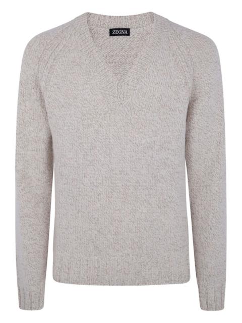 V-neck wool sweater
