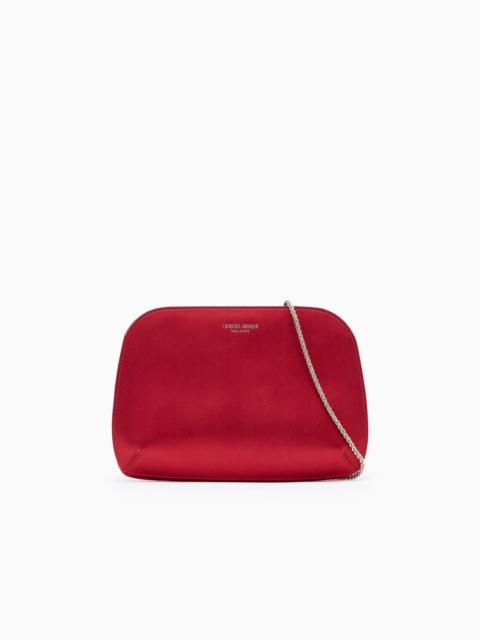 SATIN LA PRIMA CLUTCH BAG