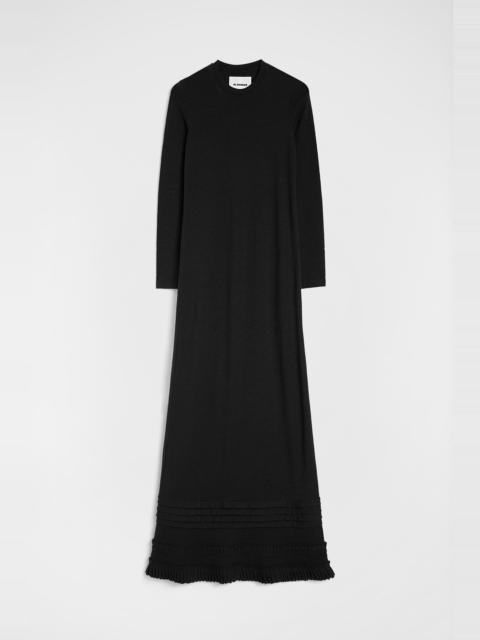 Wool Jersey Ruffle Dress