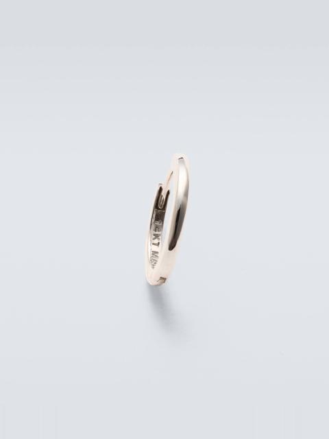 14kt white gold single hoop earring