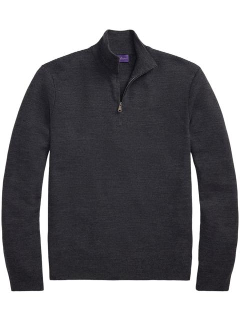 half-zip wool jumper