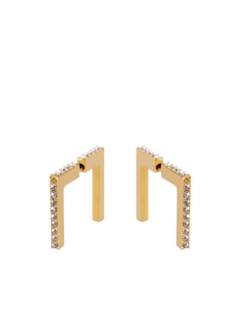 rhinestone-embellished earrings