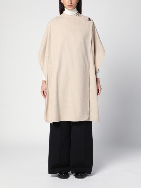 Beige wool-blend cape