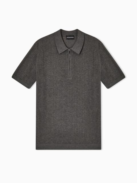 CREWNECK SWEATER IN COTTON PIQUÉ