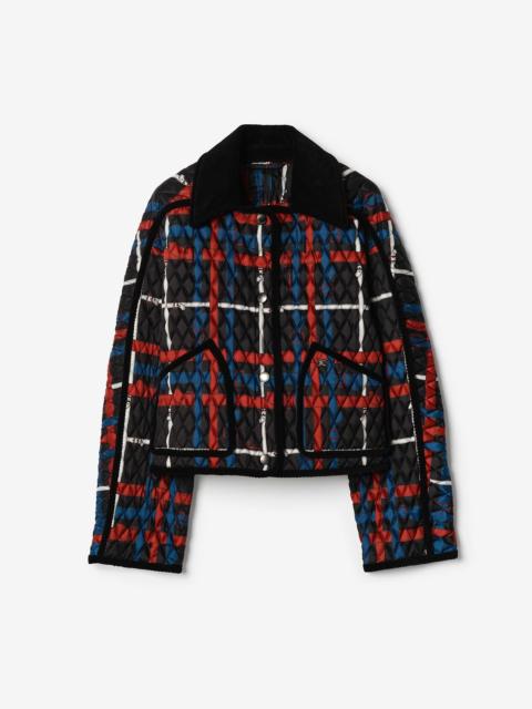Cropped Belt Check Quilted Floriston Jacket